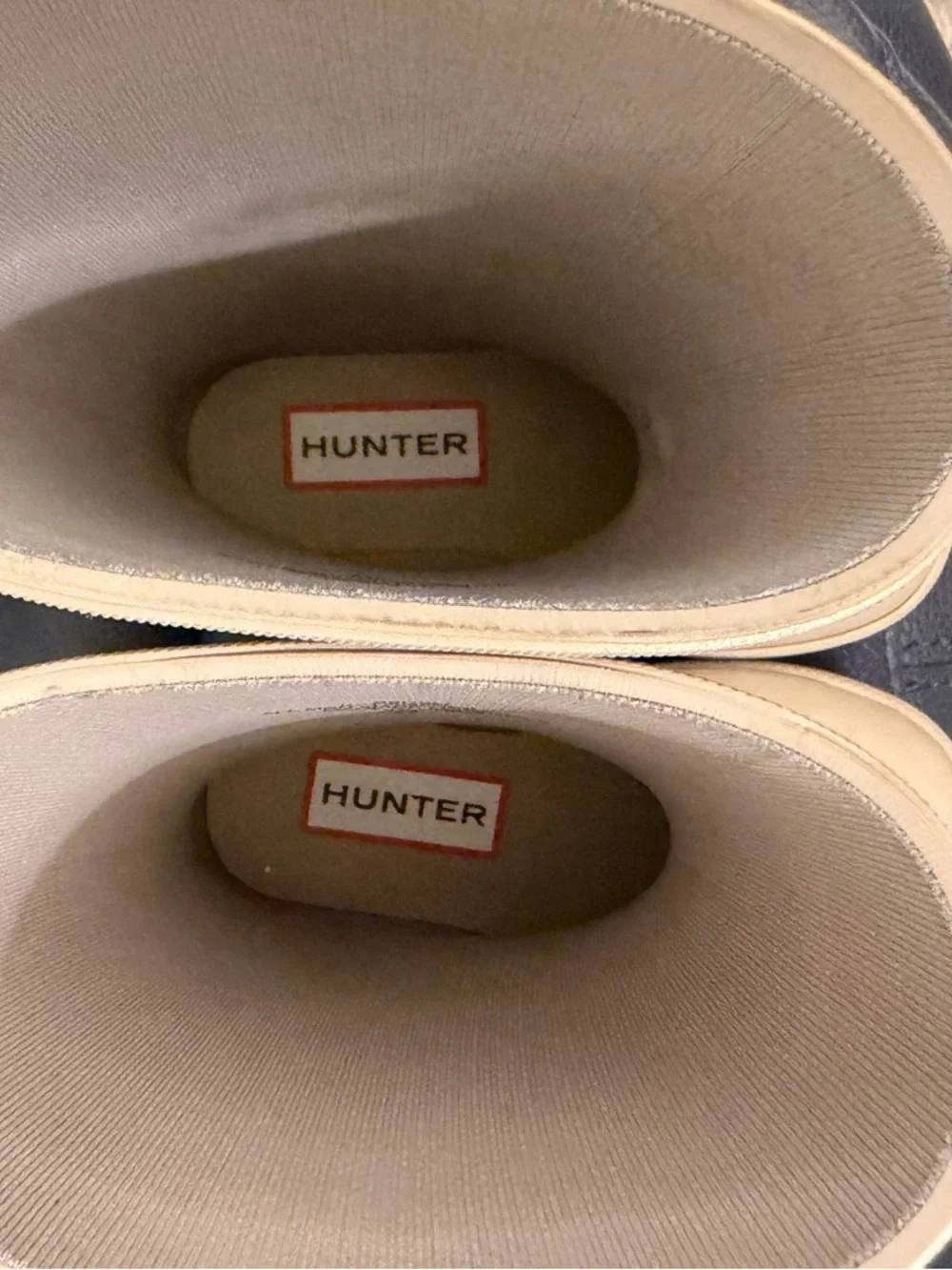 HUNTER KIDS' FIRST CLASSIC NEBULA WATERPROOF RAIN BOOT IN PALE GOLD SIZE 8US